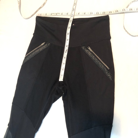 Athleta Ponte Luxe Leggings Black Faux Leather Sm - Picture 8 of 11